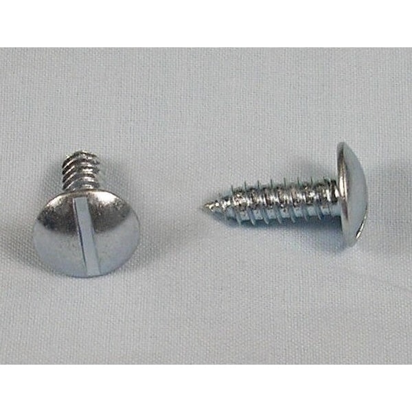 Car Dealer Depot Slotted, Round Head, License Plate Screw 100/Pk Pk LPS